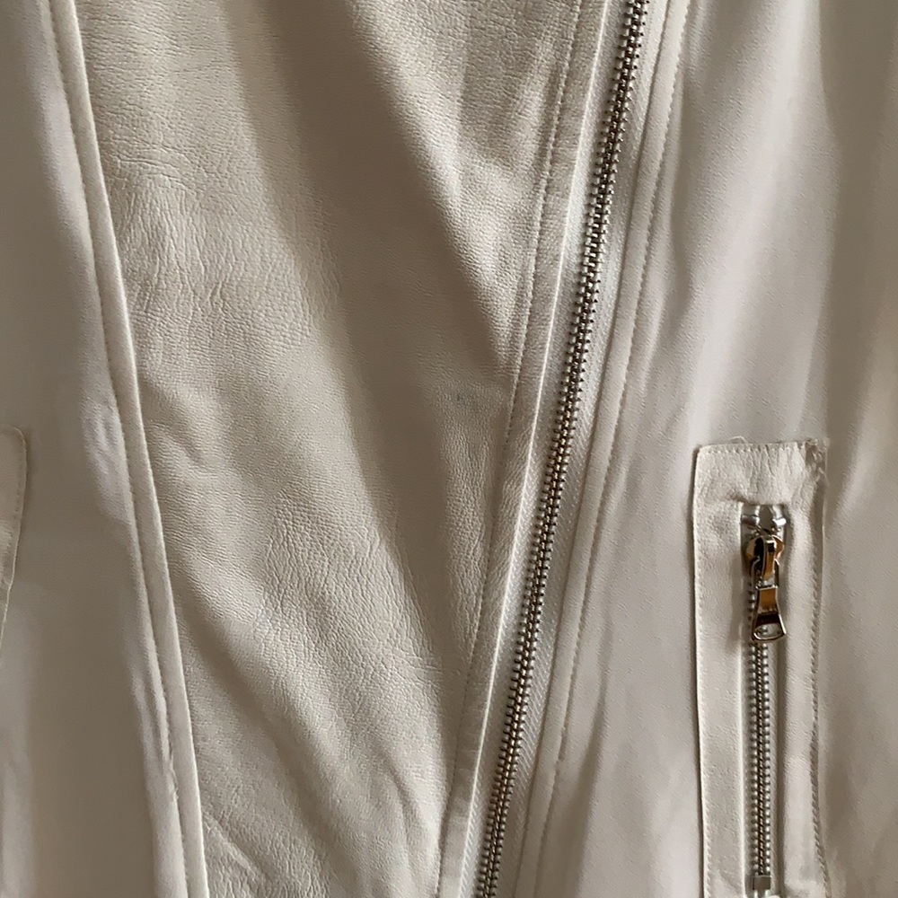 Faux leather and sheer biker jacket - Picture 6 of 8